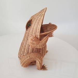 Vintage Wicker Frog Basket